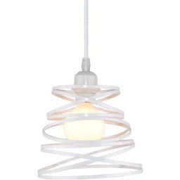 Suspension Luminaire Industrielle Design forme Ressort Cage Ø20cm Lampe de Plafond en Métal E27 40W
