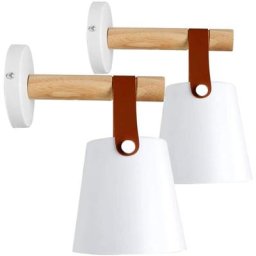 Lot de 2 Moderne Applique Murale Métal Style En Fer Forgé Bois Ceinture Applique Murale Creative