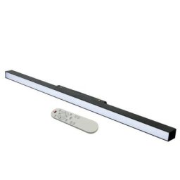 Silamp - Kit Profilé led sur Rail Magnétique 48V 20W Dimmable Noir + Télécommande - Blanc Chaud