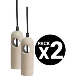 Pack 2X Suspension Déco Ciment 1xE27
