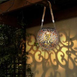 Lampe solaire suspension lumière décoration de jardin led jardin rond extérieur table lumineuse
