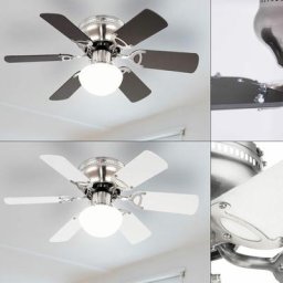 Ventilateur de plafond led avec changeur de couleurs rvb, gradable, télécommande, 3 niveaux