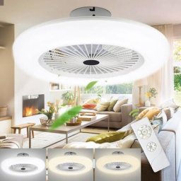 80W ventilateur de plafond blanc led éclairage résidentiel chambre à coucher minuterie de sommeil