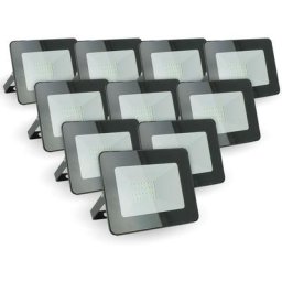 Eclairage Design - Lot de 10 projecteurs led 20W IP65 extérieur Température de Couleur: Blanc