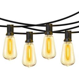 Guirlande lumineuse solaire d'extérieur, guirlande lumineuse led d'extérieur avec 25 ampoules à