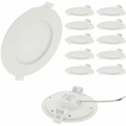 Lot de 10 Spot boite encastrable LED Panel Extra-Plat 5W Eq 50W Température de Couleur: Blanc chaud