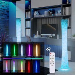 Led Lampadaire avec télécommande lampe d'angle lampadaire rgb uplighter 156cm - Multicolore - Vingo