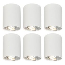 Qazqa - rondoo up - Spot de plafond Design - 1 lumière - ø 9.5 cm - Blanc - Design,Moderne