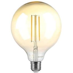 VT-2018 8W led filament globe ampoule vintage E27 ambre G125 lumière dimmable 2200k sku 217155