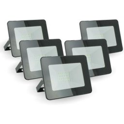 Eclairage Design - Lot de 5 projecteurs led 20W IP65 extérieur Température de Couleur: Blanc neutre