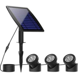 Lampe Solaires Projecteur Pond, Imperméable Solaire Underwater Sécurité Veilleuse Submersible