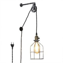 Barcelona Led - Suspension murale avec prise Clockwell E27 Gris - Gris