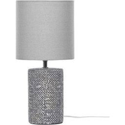 Beliani - Lampe de table Style Classique Glam Base en Céramique Abat-jour Tissu Gris Ider - Gris