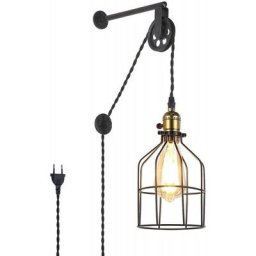 Barcelona Led - Suspension murale avec prise Clockwell E27 Noir - Noir