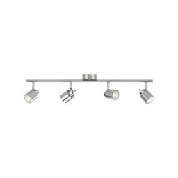Plafonnier ajustable PHILIPS - 4 spots - GU10 - métal - 93503 - Chrome