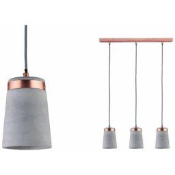 Lampe suspension Neordic Stig cuivre 3-flamme / béton 796,26