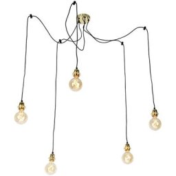 QAZQA cava luxe - Suspension Moderne - 5 lumière - Ø 950 mm - Doré/Laiton - Moderne - Éclairage
