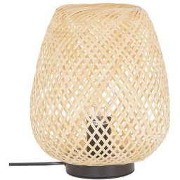 Lampe de Table à Poser Déco en Bambou Clair Ajourée E27 Max 40W Luminaire Parfait pour Chambre ou