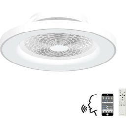 Plafonnier ventilateur Tibet blanc 1 ampoule 20cm - Blanc