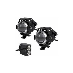 2pcs 15W Phare Moto Feux Additionnels LED Phares Avant Moto Anti Brouillard Projecteur Spot LED