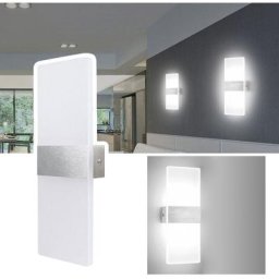 Applique Murale led Extérieure Moderne IP65 Escalier Couloir Lampe Carré Up Down Lumière Déco 7W