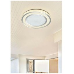 Plafonnier Noriaki Chromé 1x45W smd led - Gris