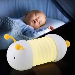 Veilleuse enfant, lampe enfant chenille LED, pliable et réglable, veilleuse portable, chargeur USB,