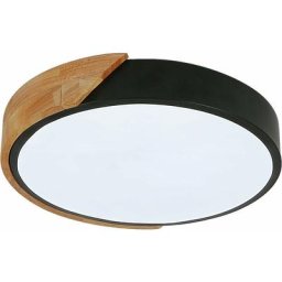 Plafonnier LED,Lampe Plafond à encastrer 24W Noir Blanc Froid 6500K Luminaires modernes