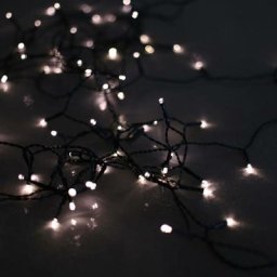 Guirlande lumineuse extérieure avec fonction timer, 10m de long, 100 led blanc chaud, 8 modes