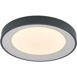 Led Plafonnier à intensité variable 'Lindum' en métal pour salon & salle à manger - blanc, gris
