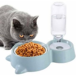Gamelle pour chat et chien avec gourde gamelle 2 en 1 pour chien et chat avec distributeur d'eau