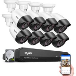 8 canaux 5MP Super hd filaire dvr Système de caméra de sécurité pour entreprise à domicile Vision
