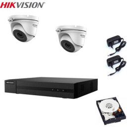 Hikvision Video Surveillance Kit Dvr 4 Channels 2 Cameras 2 Mpx Hd 500 Gb