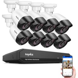8 canaux 5MP Super hd filaire dvr Système de caméra de sécurité pour entreprise à domicile Vision