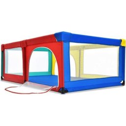 Parc Bébé en Tissu Oxford, Clôture de Jeu avec Protection d'Angle avec 50 Balles de Jeu, Parc Bébé