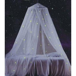 Auvent de lit avec étoiles fluorescentes phosphorescentes, Moustiquaire pour bébé, Enfants, garçons,