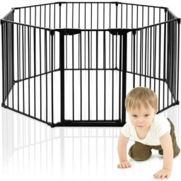 8 Pcs Barrieres de Securite Extensible a Pression Grill diy Protection pour Bebe Animaux Cheminee
