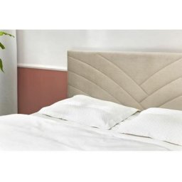 Lit Bobochic Lit 140x190 cm velvet lattes massives pieds carrés en bois wengé 140x190 Beige - Beige