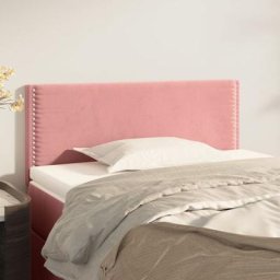 Tête de lit | Armoire de tête de lit Rose 80x5x78/88 cm Velours 51664