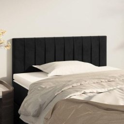 Tête de lit Armoire de tête de lit Noir 80x5x78/88 cm Velours 73205 - Noir