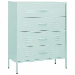 Commode Vert menthe 80x35x101,5 cm Acier vidaXL - Mint