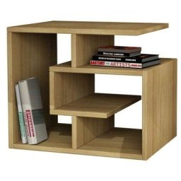 Table d'appoint Bibliothèque Design Moderne Canapé 4 Etagères 45x40x54 Home Chêne
