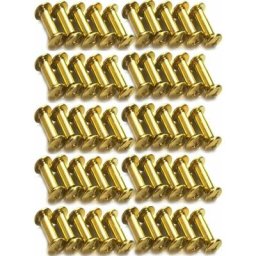 50 Pcs Vis de Fixation en Métal à Tige Rondes Vis poteaux à Ongles Rivet Button Solide Ceinture