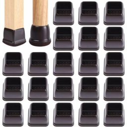 Lot de 24 couvre-pieds de chaise 28-35 mm avec support en feutre, couvre-pieds de meubles en