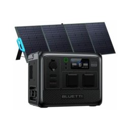 Kit de 403Wh/600W Groupe Electrogène Portable AC60 avec 1 Panneau solaire 120W PV120, LiFePO4