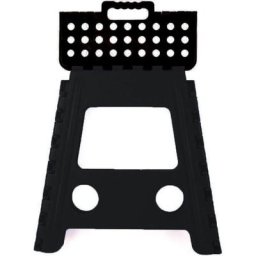 Venteo - Marche Pied Pliant MODELE MOYEN - Résiste jusqu'à 150kg de charge - Pliable - Noir