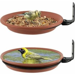 2 pcs Abreuvoir Oiseaux,Mangeoire pour Oiseaux Exterieur Et Bain d'oiseaux,Abreuvoir pour Oiseaux