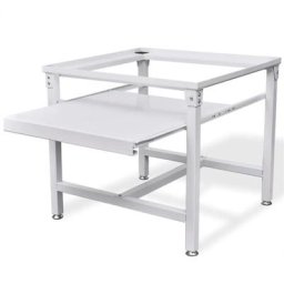 Socle pour machine à laver avec étagère coulissante Blanc - Fimei