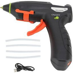 Pistolet à Colle Chaude sans Fil, Kit de Pistolet à Colle à Préchauffage Rapide, Charge usb