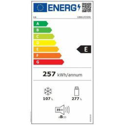 Réfrigérateurs combinés 384L Froid Ventilé LG 59.5cm e, GBB62PZJEN - Inox